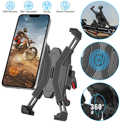#ad Motorcycle Bike Handlebar Mount Holder Bicycle For iPhone Samsung Cell Phone GPS