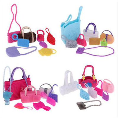 8Pcs Cute Bags Colorful Shoulder Handbag Doll Accessories For Doll Girl Kids CA C $5.84