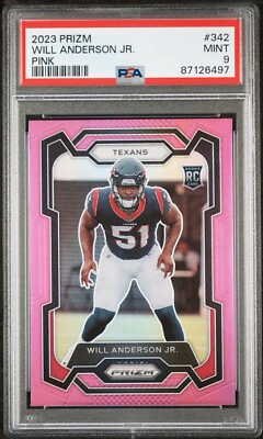 #ad 2023 will anderson jr pink DPOY PSA 9 POPULATION 5 Houston Texans
