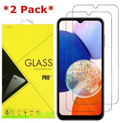 #ad 2Pack Premium Real Tempered Glass Screen Protector For Samsung Galaxy A14 5G