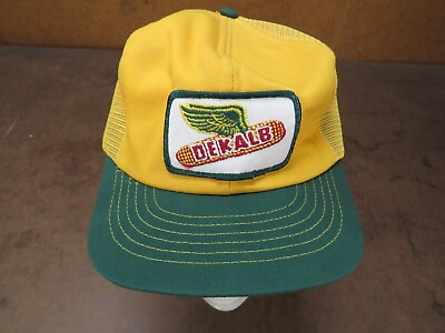 #ad VTG Dekalb Flying wings mesh seed corn beans swingster USA Patch Farm hat