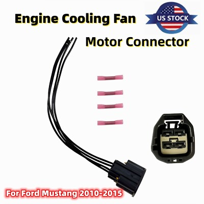 #ad For Ford Cooling Fan Resistor Pigtail Connector Plug Mustang Engine 2010 2015 US