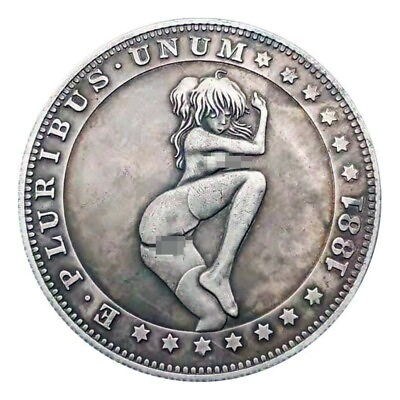 #ad Hobo Nickel Coin Stretching Beauty Girl Liberty ENGRAVING ART For Collection