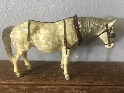 #ad Vintage Breyer Old Timer Dapple Grey #205 Traditional Model Horse Glossy No Hat