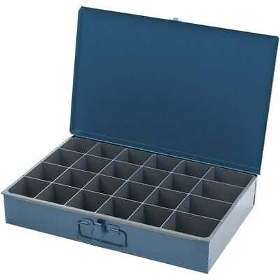 #ad Durham 102 04 CLASSC Steel Frame 24 Compartment Storage Box: 18”L x 12”W x 3”H