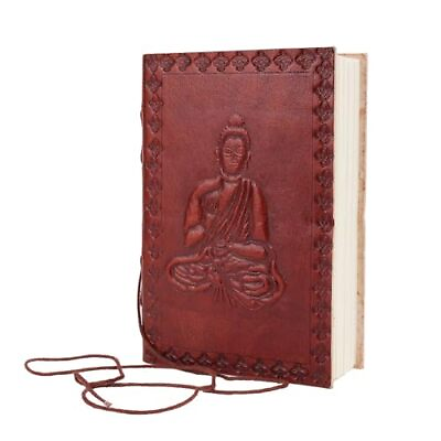 #ad Leather Journal Writing Notebook Genuine Leather Bound Buddha Design Daily ...