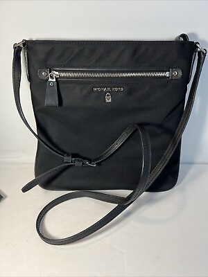 #ad Michael Kors Women Kelsey Crossbody Bag Leather Strap Black One Size