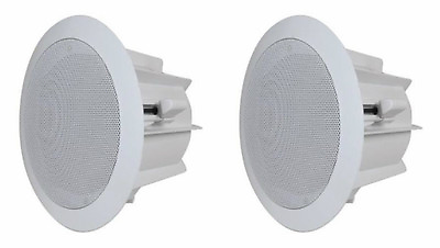 #ad NEW 2 6.5quot; in wall SPEAKERS in ceiling.PAIR 9quot; total frame Home Audio 8ohm