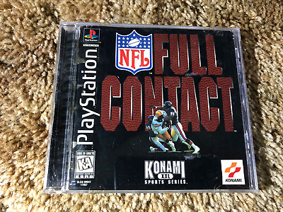 #ad NFL Full Contact Sony PlayStation 1 1996 PS1 Lack Label Complete CIB