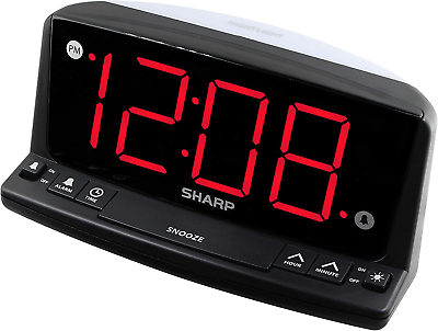 #ad LED Digital Alarm Clock – Simple Operation Easy to See Large Numbers Built in