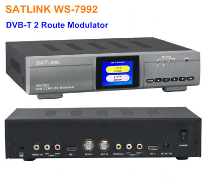 #ad SATLINK DVB T 2 Route Modulator WS 7992 COFDM RF Signal CVBS HDMI Input H.264 En