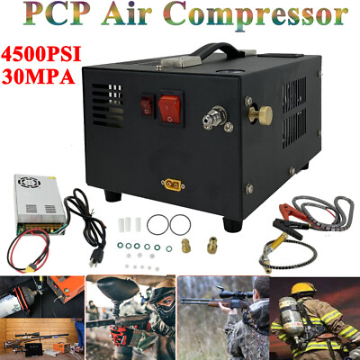 #ad Portable PCP Air Compressor Pump 30Mpa Air Gun High Pressure Pump Transformer US