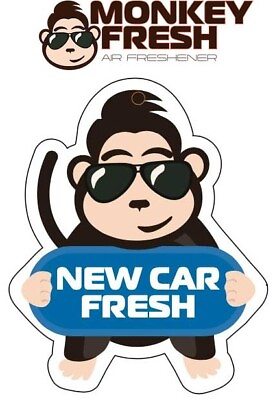 #ad 1 pc Monkey Fresh Hanging Car Air Freshener NEW CAR Scent