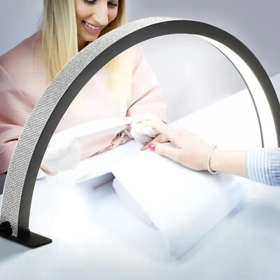 #ad BQAN Half Moon Nail Table Lamp Eye Protection LED Light Beauty Salon Work Lighti