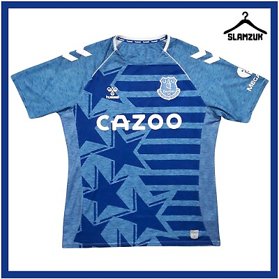 #ad Everton Football Shirt Hummel Medium Stars amp; Stripes Kit Jersey 2021 2022 J75