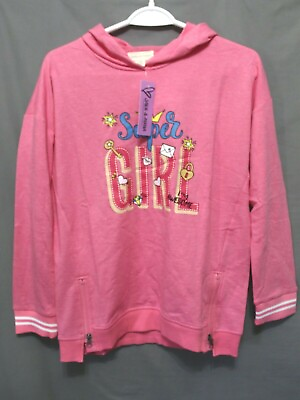 JAKE amp; ANNA girls pull over pink hooded cotton blend sweatshirt size XL NEW $8.87