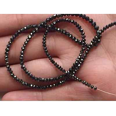 #ad 3mm Black Sparkling Faceted Diamond For Jewelry 2Pcs To 10Pcs Options
