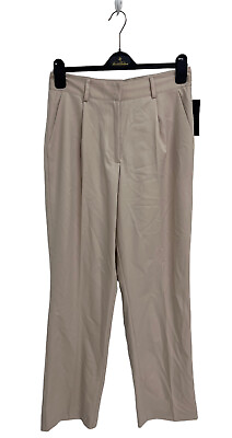#ad NA KD Women#x27;s Light Khaki Beige Mid Rise Suit Dress Pants Size 36