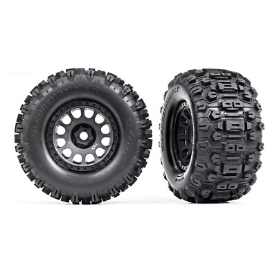 #ad Traxxas XRT Sledgehammer Tires amp; Race Black Wheels Assembled Glued 7876