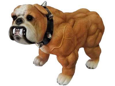 #ad Extreme Bulldog Muscle Bodybuilding Dog Statue Collectible Figurine W Gift Box