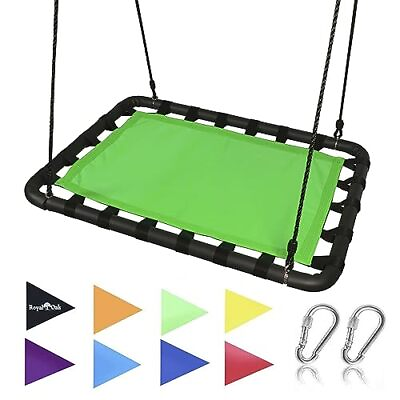 #ad Giant Platform Tree Swing 700 lb Weight Capacity Durable Steel Frame Water...