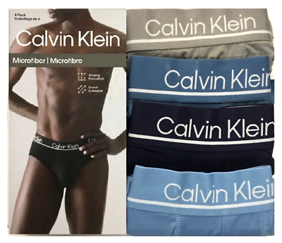 #ad Calvin Klein NP2445O420 Microfiber 4 Pack Hip Brief Size M