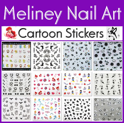 #ad Nail Art Cartoon Stickers Cats Animals Fairy Decal Craft Scrapbooking