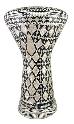 #ad 18 inch Darbuka Doumbek with Mother of Pearl Inlays from Alexandria Egypt