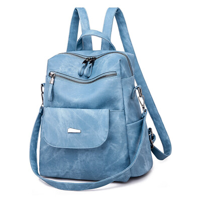 #ad Womens Backpack Purse Handbag Fashion Cute Convertible Designer PU Leather Blue