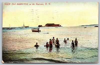#ad Postcard Fort Hamilton on the Narrows NY 1909 U139