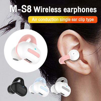 #ad Wireless Ear Bone Conduction Earring Type Sports Clip Ear Bluetooth Earphone
