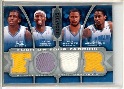 #ad 2009 10 SP GAME USED FOUR ON FOUR FABRIC CHRIS PAUL HORNETS amp; GRIZZLIES 45 99