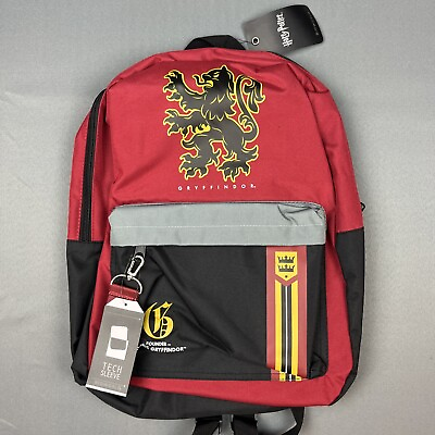 #ad Harry Potter Gryffindor Hogwarts House Backpack Laptop Bag 16 in Official WB NWT