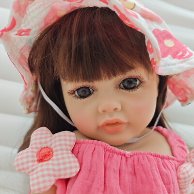 #ad Handmade 22inch Full Body Vinyl Reborn Baby Doll Girl Toddler Realistic Gift