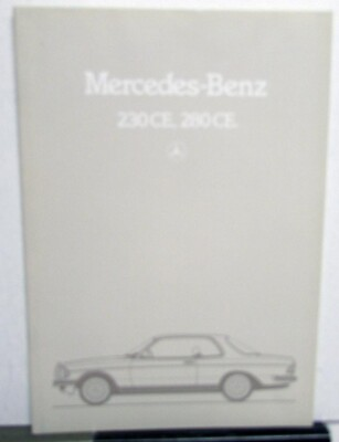 #ad #ad 1981 Mercedes Benz Foreign Dealer German Text Sales Brochure 230 280 CE