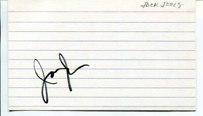 #ad JACK JONES signed AUTOGRAPH 2776