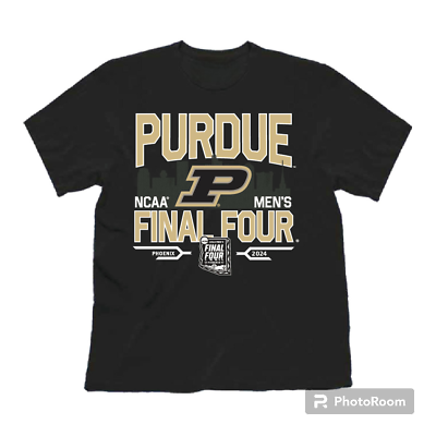 #ad HOT PURDUE BOILERMAKERS BLACK FINAL FOUR DISTRESSED SKYLINE