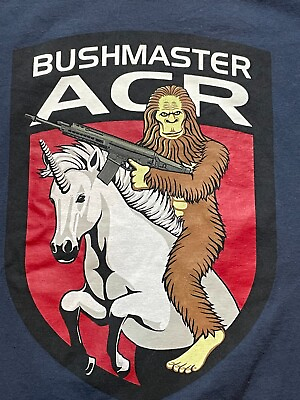 #ad Bushmaster ACR Firearms Rifle Sasquatch Bigfoot Short Sleeve T Shirt Mens Small