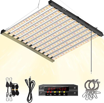 #ad 8000W LED Grow Light 7×7FT Coverage Dual Switch Full Spectrum Grow Lamp Plants