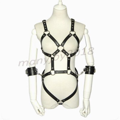 #ad Women PU Leather Full Body Sexy Harness Belt Suspender Strap Garter Fantasy