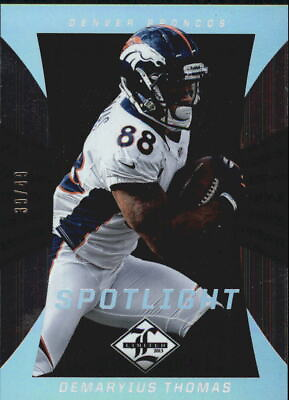 #ad 2013 Limited Silver Spotlight Broncos Football Card #32 Demaryius Thomas 49
