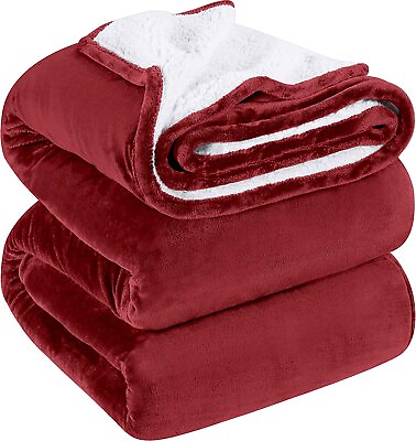 #ad Sherpa Bed Blanket 480GSM Plush Blanket Fleece Reversible Blanket Utopia Bedding