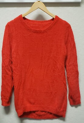 #ad Cozy Red Tunic Sweater L S X Large NEW