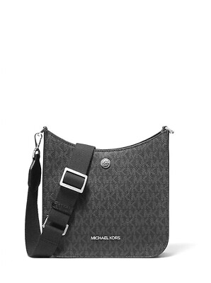 Michael Kors Women Small Messenger Crossbody Bag Handbag Purse Shoulder Black MK $88.50