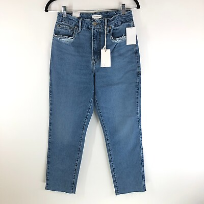 #ad #ad Good American Womens Good Vintage Jeans Frayed Hem Distressed Stretch 4 27