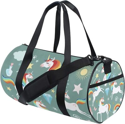 #ad Unicorn Duffel BagCanvas Travel Bag for Gym Sports and Overnight Multi12
