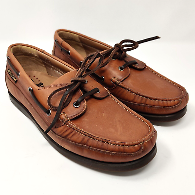 #ad MEPHISTO Boat Shoes Spinnaker Air Relax Genuine Leather MENS 9.5 Brown