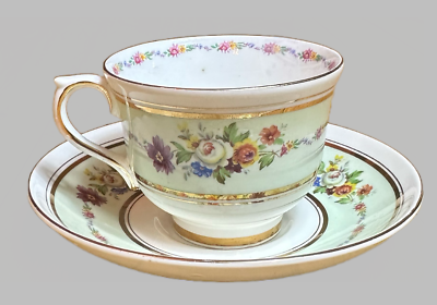 #ad Vintage Floral Colclough Teacup amp; Saucer Marked English Bone China