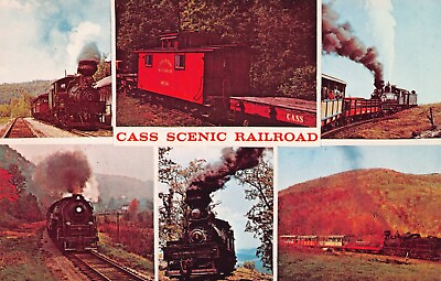 #ad Cass Railroad Various Scenes America#x27;s Most Rugged Route Vtg Postcard CP354