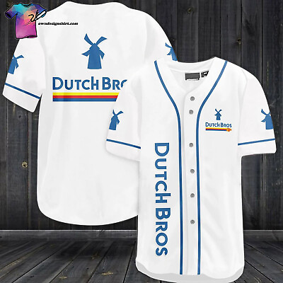 #ad Personalized Dutch Bros Coffee All Over Print Baseball Shirt Best Gift S 5XL